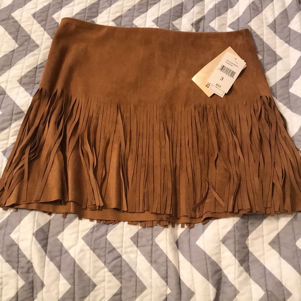 Fringe mini skirt